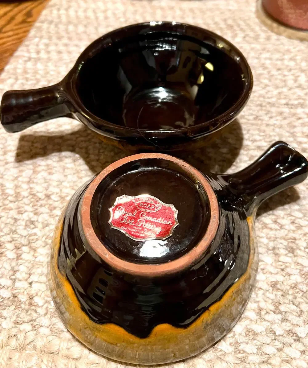 Royal Canadian Art Pottery Soup Bowl Set